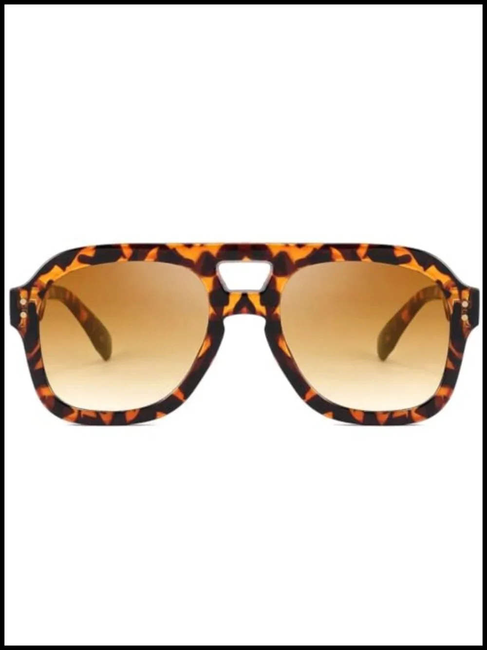 Vintage Pilot Sunglasses Square Chunky UV400 Protection Unisex